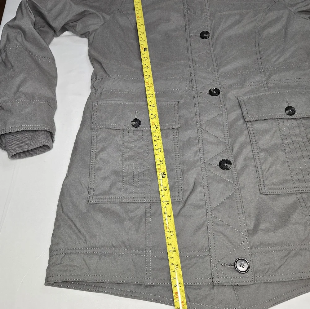 Hollister Women's Gray Jacket/ Parka with Faux Fur Hood Size Large *LIKE NEW* - Picture 8 of 12